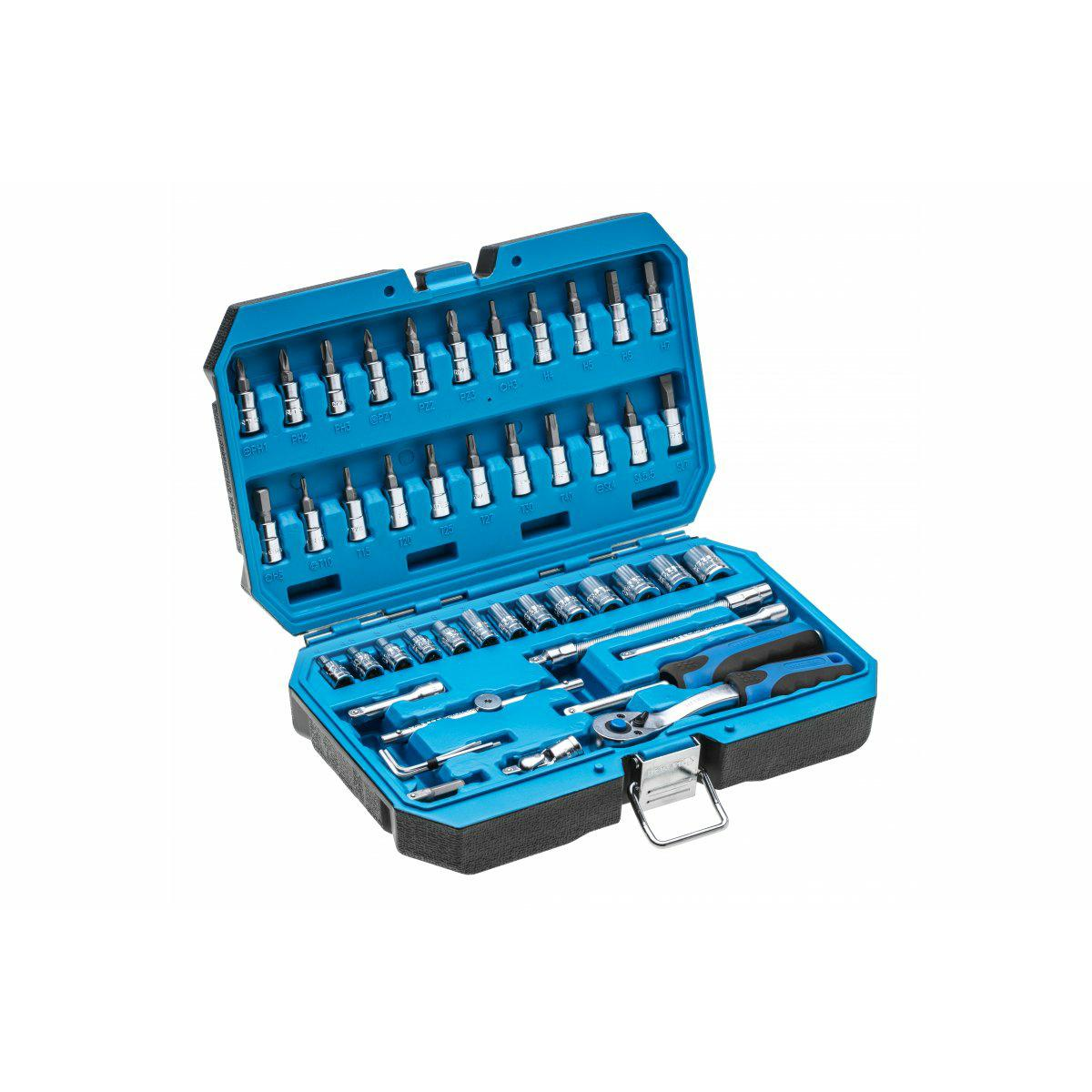 HOGERT DUGÓKULCS KÉSZLET 1/4" DUGÓKULCS BIT DUGÓKULCS 46 db-os (HT1R416)