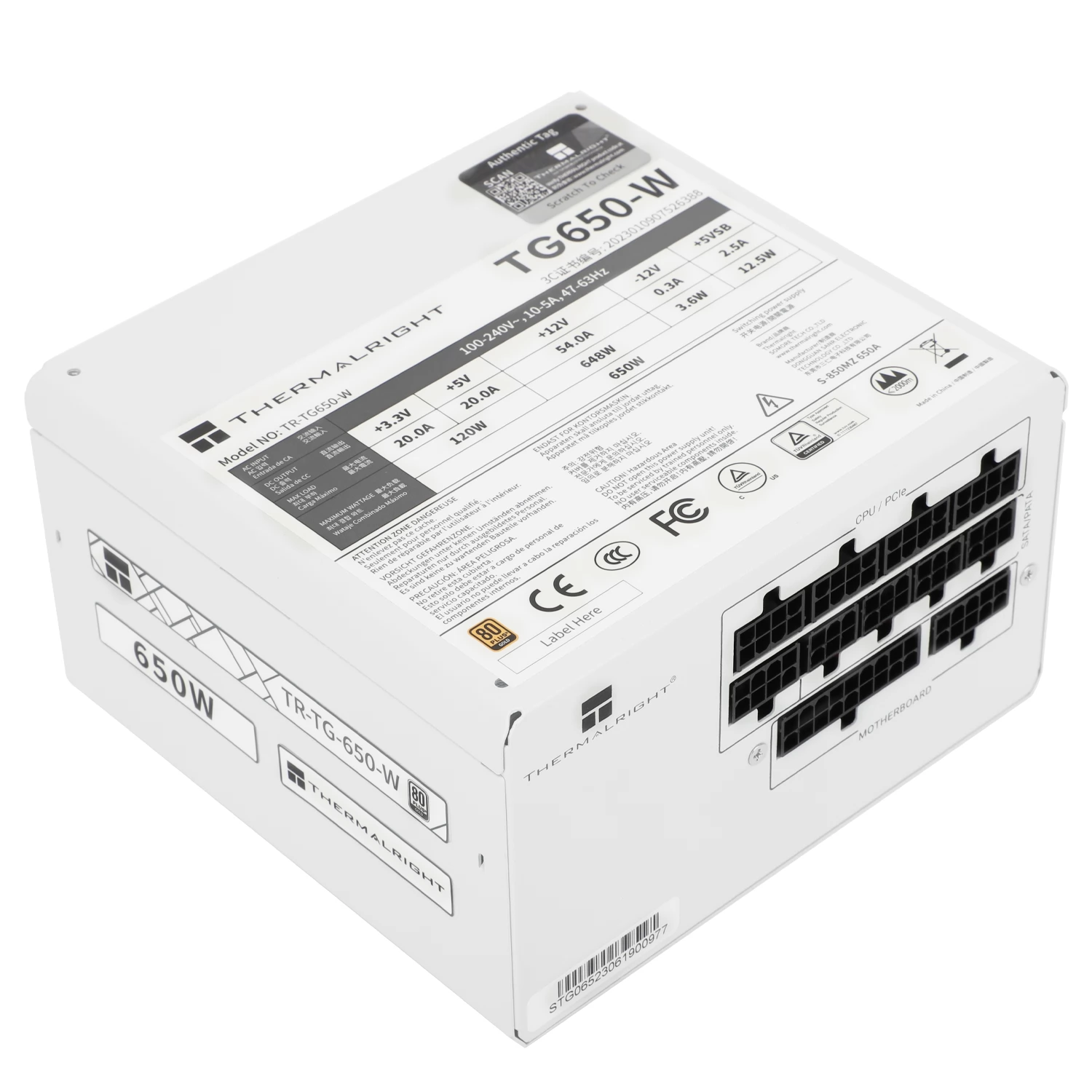Thermalright TG-650-W 650W moduláris tápegység fehér