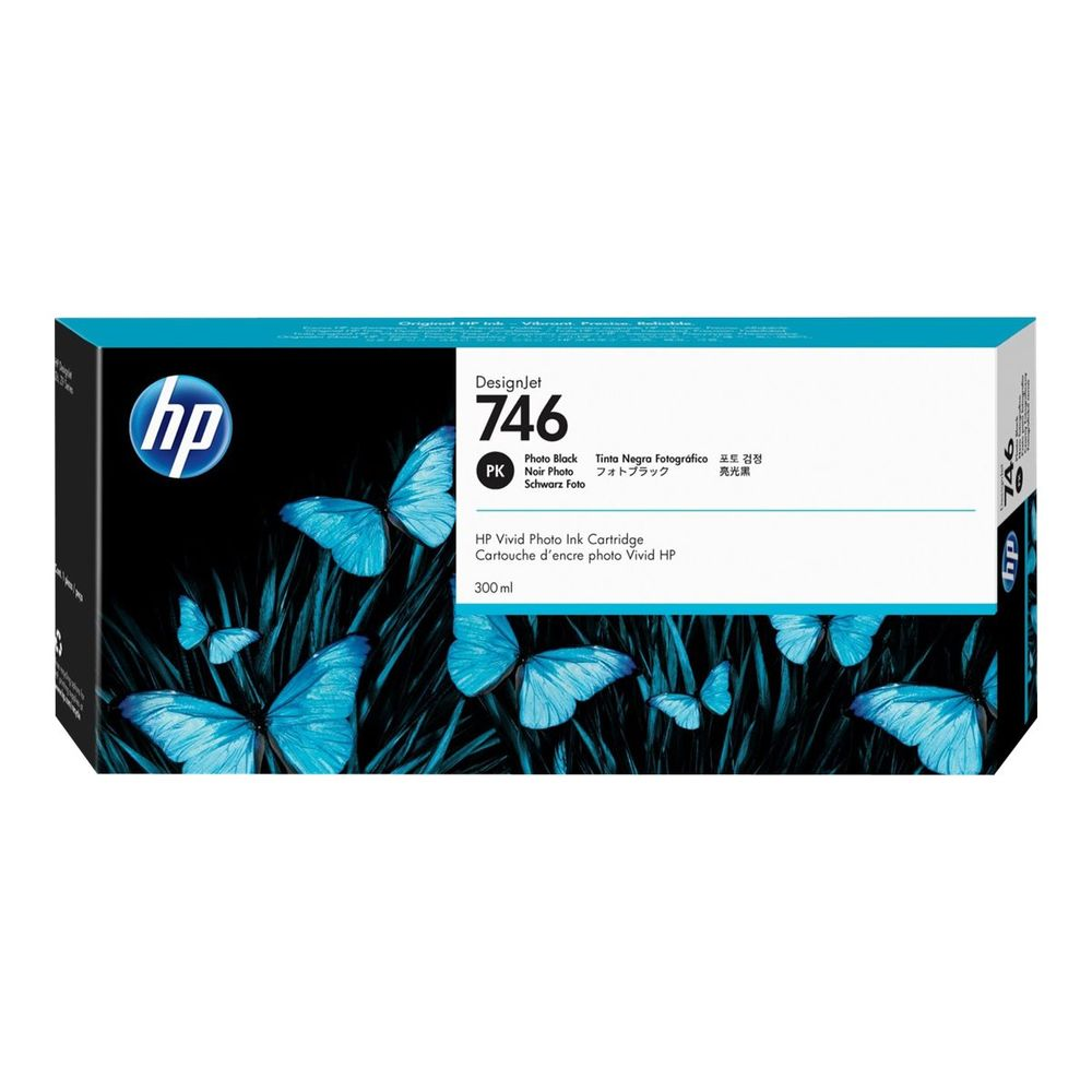 HP 746 300-ml Photo Black DesignJet Ink Cartridge atramentová náplň 1 kusov Originál Fotografická čierna (P2V82A)