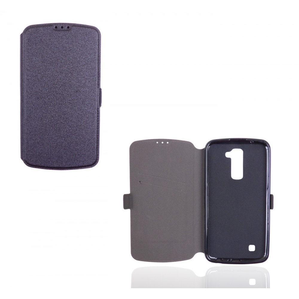 LG K3 (2017), Oldalra nyíló tok, CoverGel, fekete (49505)