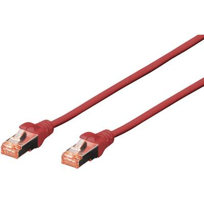 RJ45 Hálózat Csatlakozókábel CAT 6 S/FTP 1.00 m Piros Halogénmentes, sodort érpár, Védővel, Lángálló Digitus