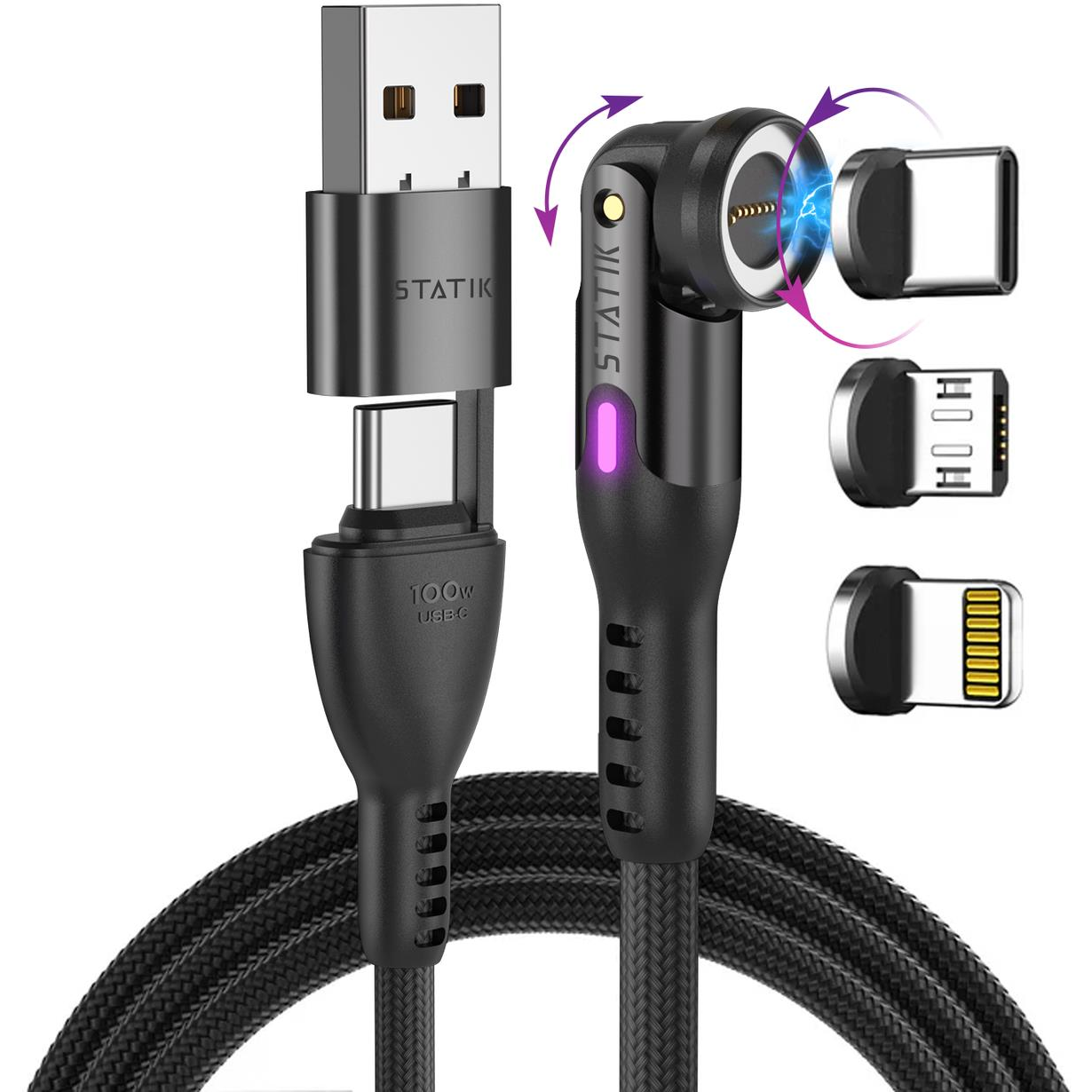 Statik 360 PRO 2.0 mágneses, USB, 2m (PUP-0520-6FT)