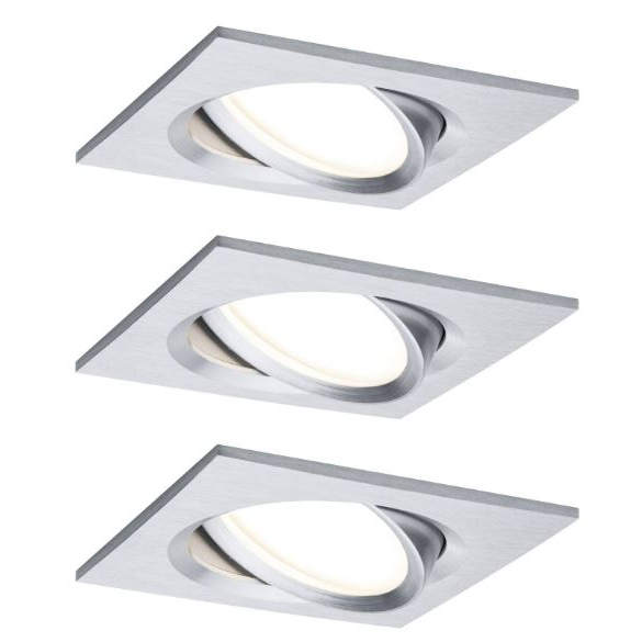 Paulmann LED-es beépíthető lámpa 3 részes készlet 18 W alumínium (93680) (P93680)