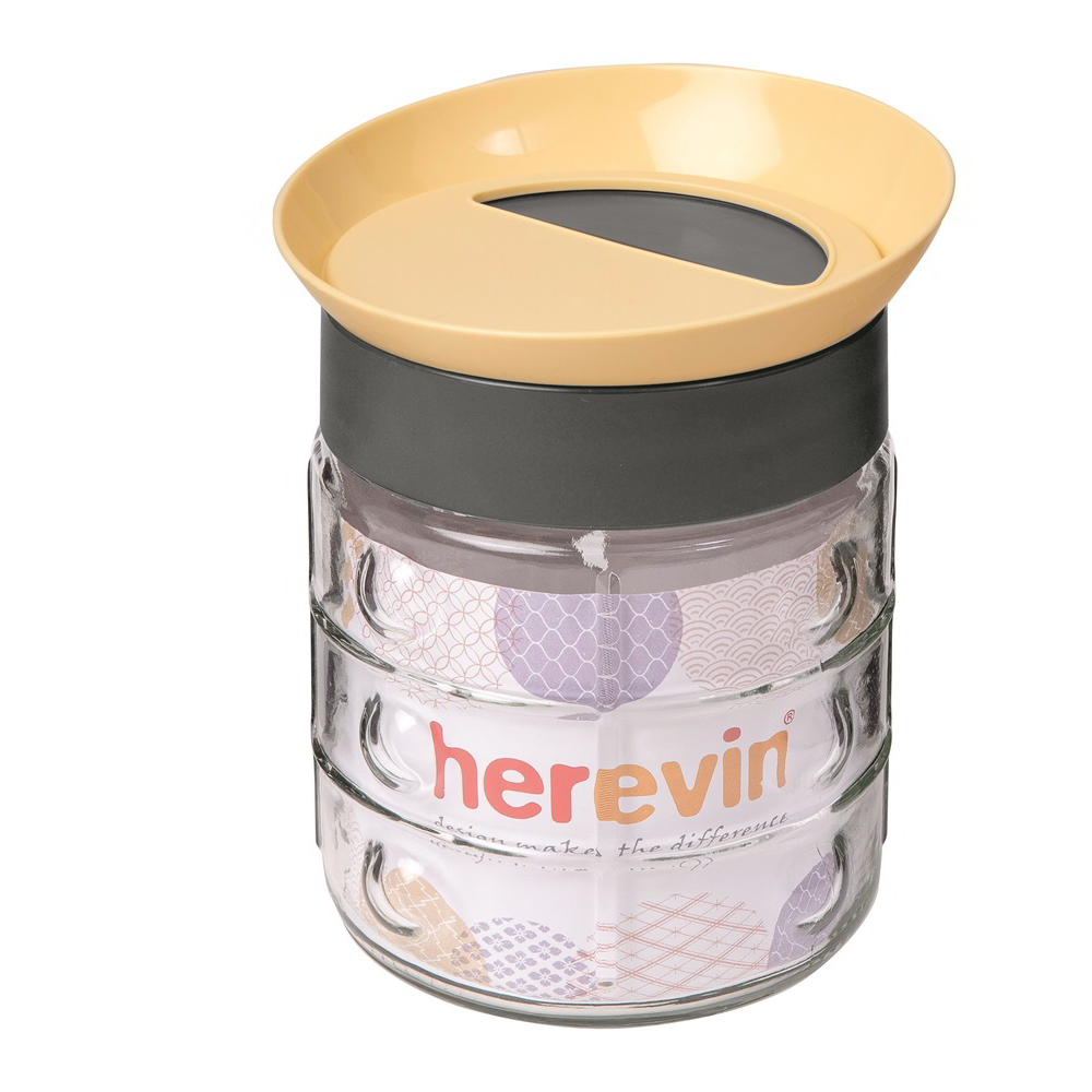 Iris 148001-582 Sand Üveg Fűszertartó 1000ml - Fekete / Homok (148001-582)