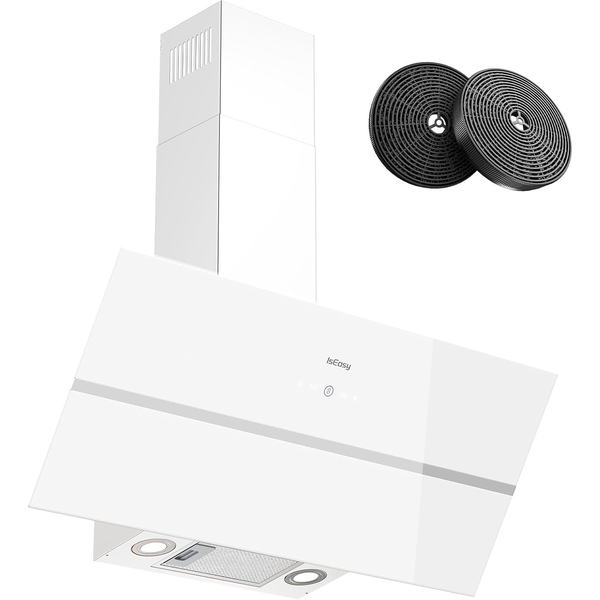 ISEASY Fali páraelszívó 90 cm ferde 45° A++ LED fehér TV1390D4-CC-I2