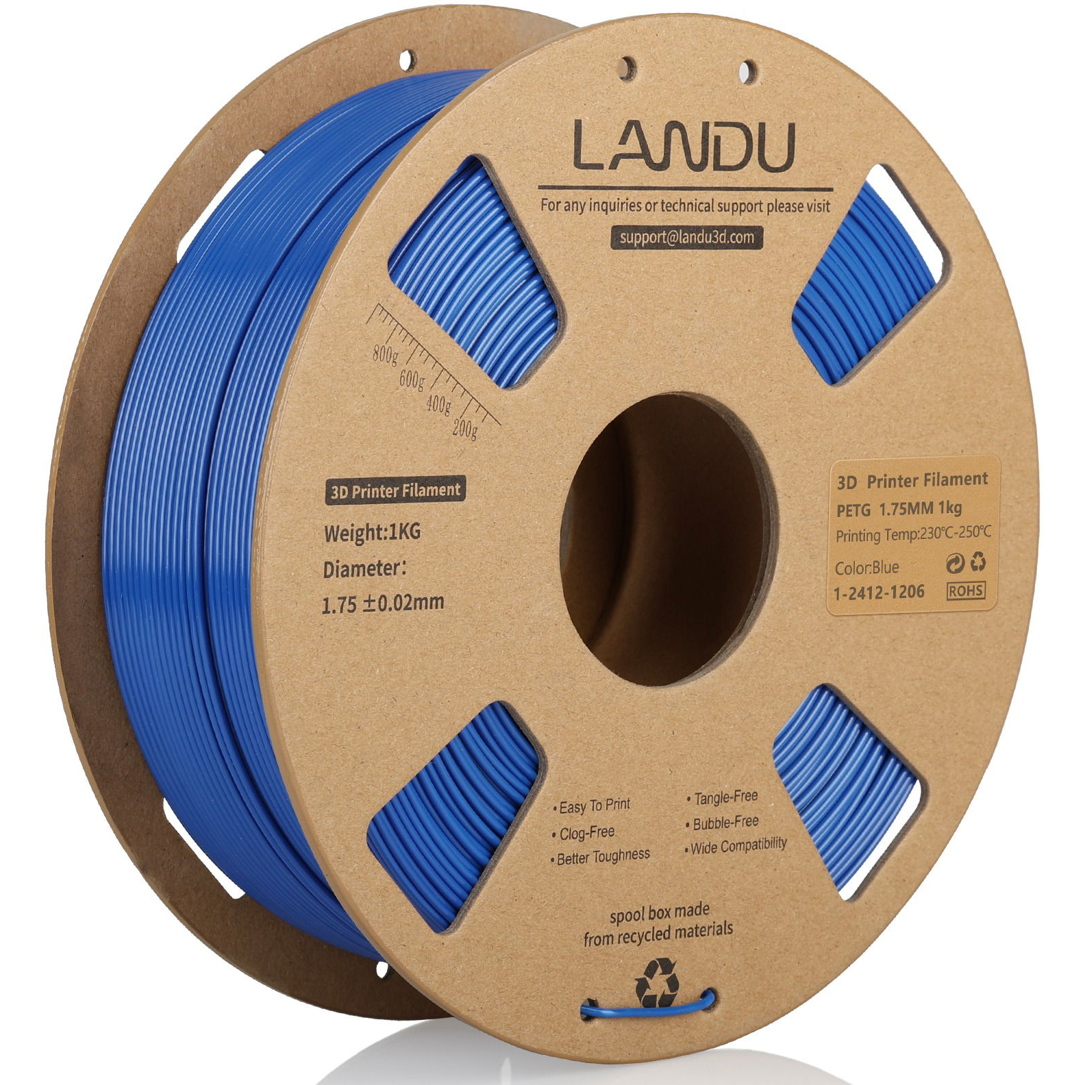 Landu PETG Blue 1kg (landu250744)