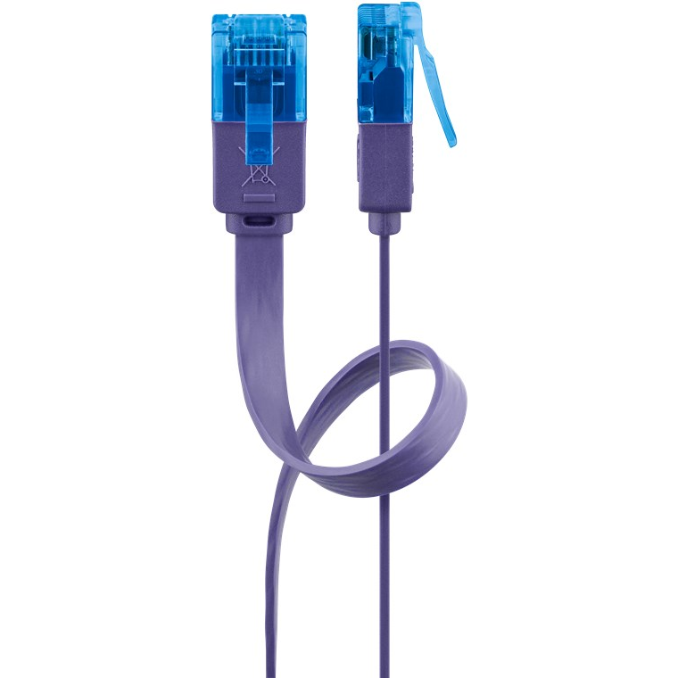 Patchcord U/UTP 6a Goobay RJ45 / RJ45 2 m fialová