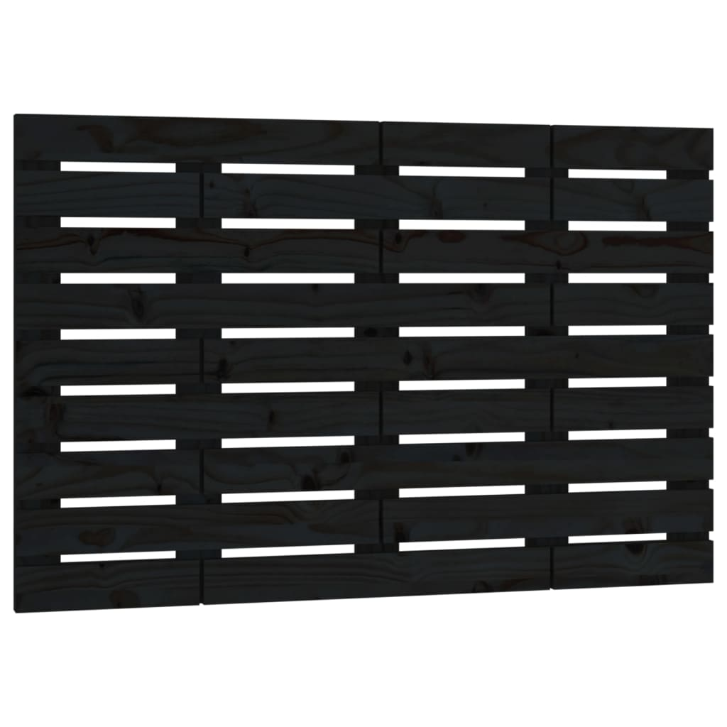 fekete tömör fenyőfa fali fejtámla 81x3x63 cm (824747)