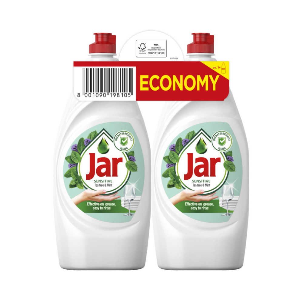 Jar Sensitive Tea Tree & Mint mosogatószer 2x900ml (8001090198105) (8001090198105)