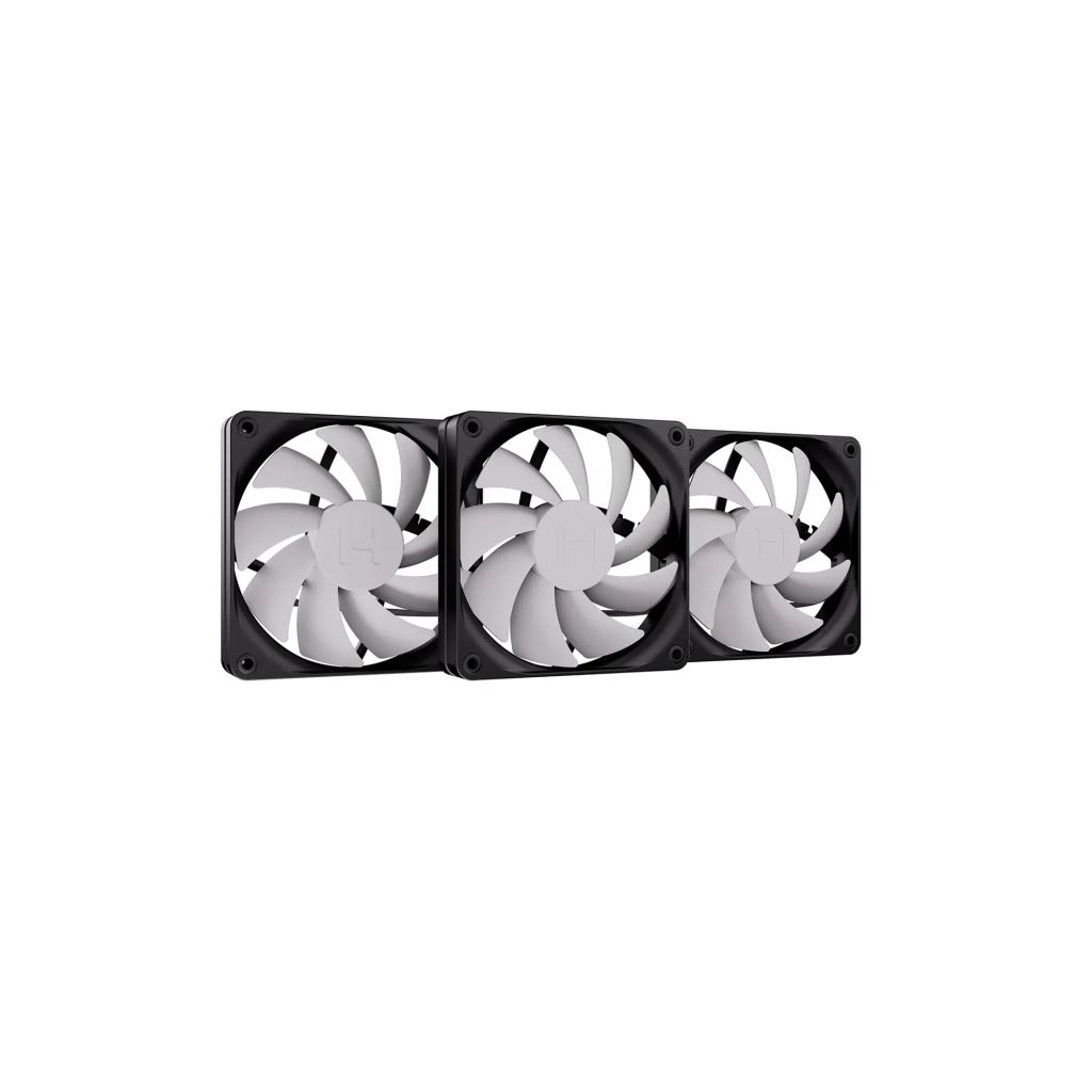 HYTE flow FA12 hűtő ventilátor szürke-fekete 3db (FAN-HYTE-001) (FAN-HYTE-001)