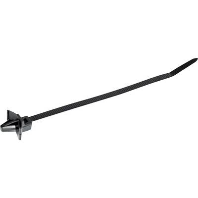 Benyomó-tartó kábelkötegelő 135 x 4,6 mm, fekete, 1 db, HellermannTyton 126-02204 T50SSL5-HS-BK-D1 (126-02204)