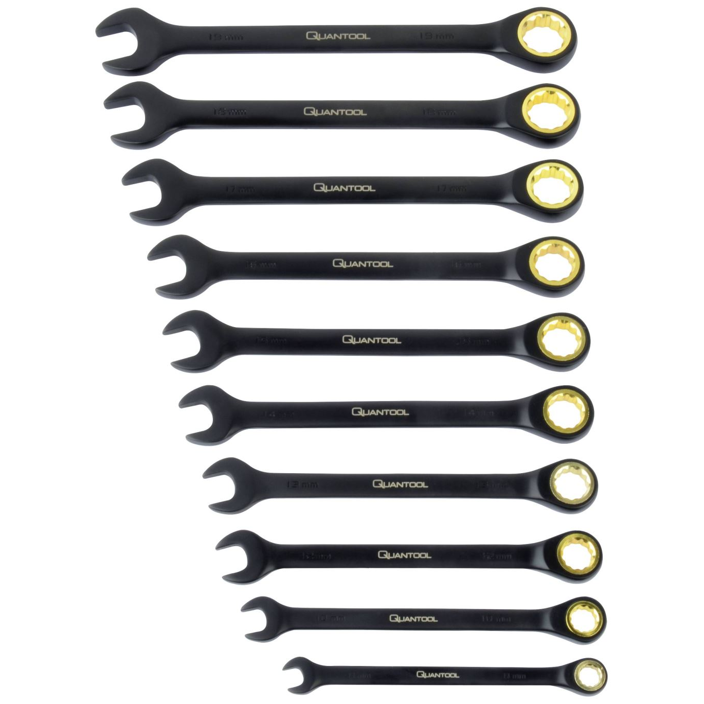 Brüder Mannesmann Q25210 Quantool állítható villáskulcs készlet 10 részes, 8 - 19 mm (Q25210)