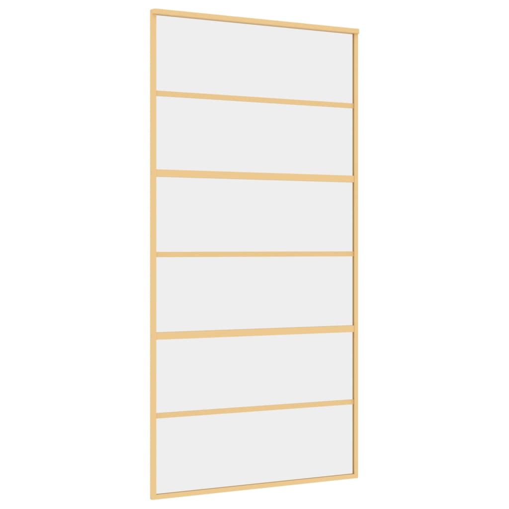 aranyszínű átlátszó ESG üveg és alumínium tolóajtó 102,5x205 cm (155162)