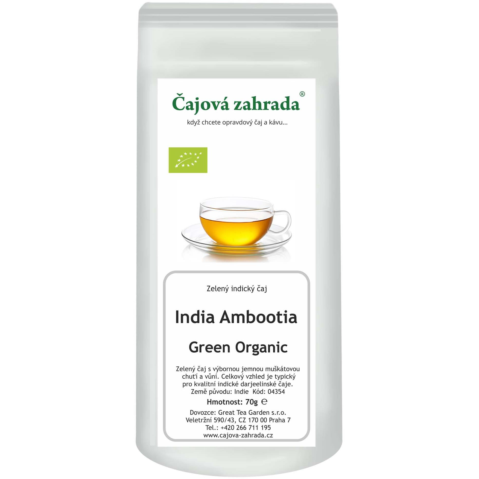 Tea Garden - India Darjeeling Ambootia Green Organic - green tea, 70 g (04354)