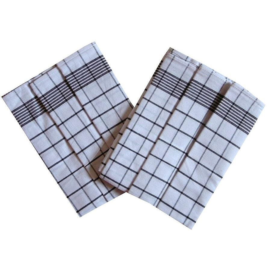 Svitap Towel Negative Egyptian cotton 50×70 cm white/dark brown 3 pcs (040500-01NEGATMHA)