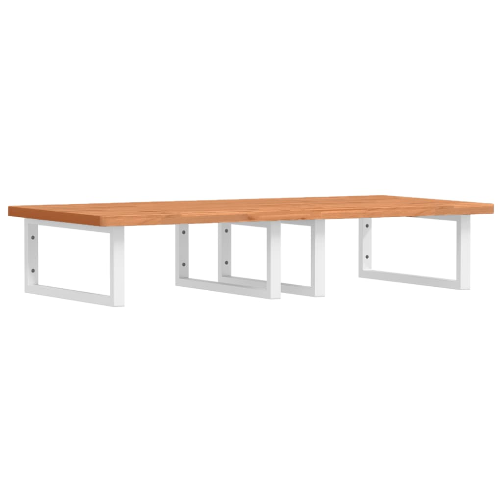 acél és tömör bükkfa falra szerelhető mosdópolc (3302452)