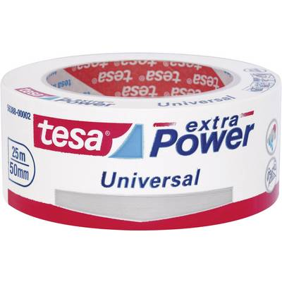 Szövetbetétes ragasztószalag, univerzális, fehér, 25 m x 50 mm , tesa® extra Power (56388-00002-04)