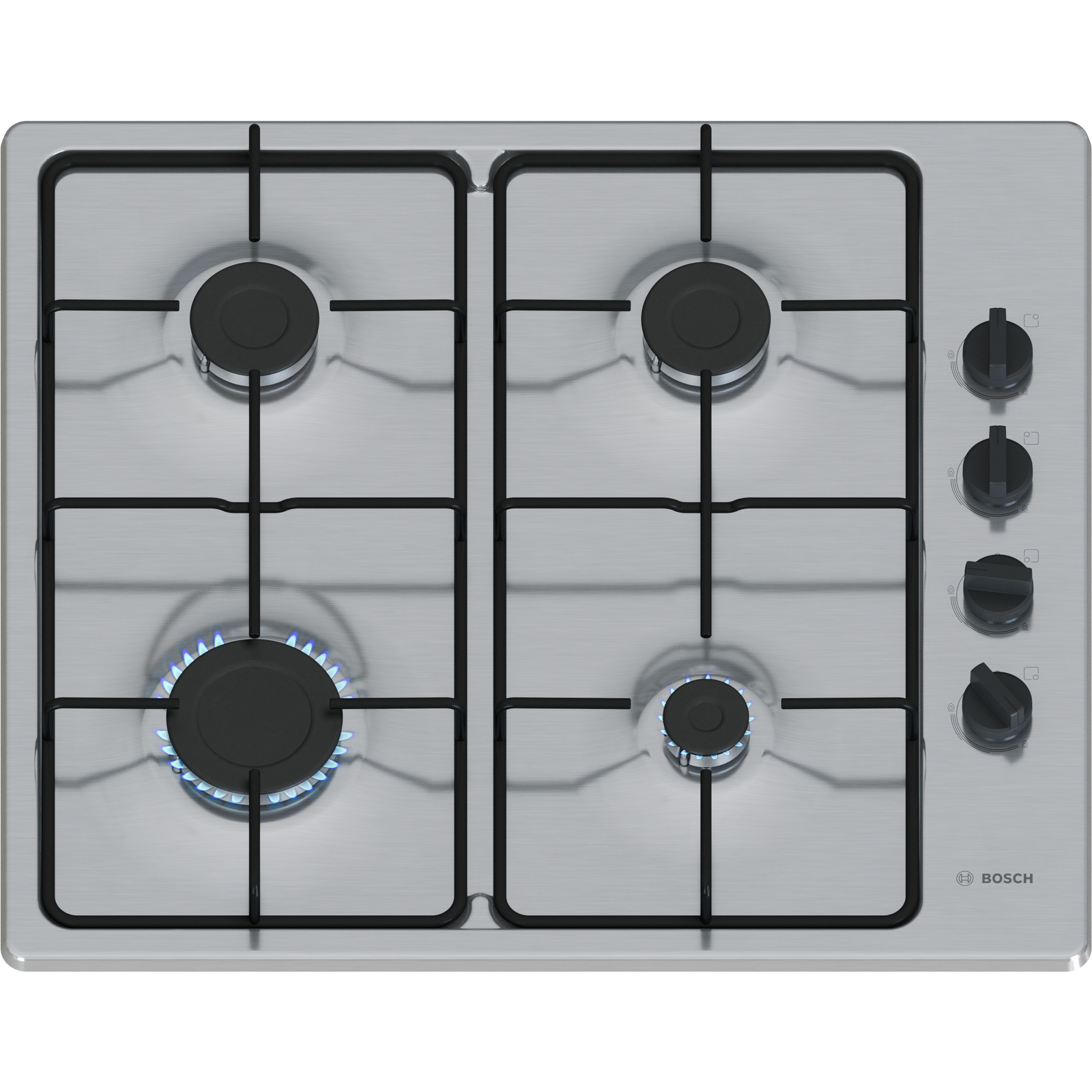 Bosch PBP6B5K80H Beépíthető 4 zónás Gáz Főzőlap - Szürke (PBP6B5K80H)