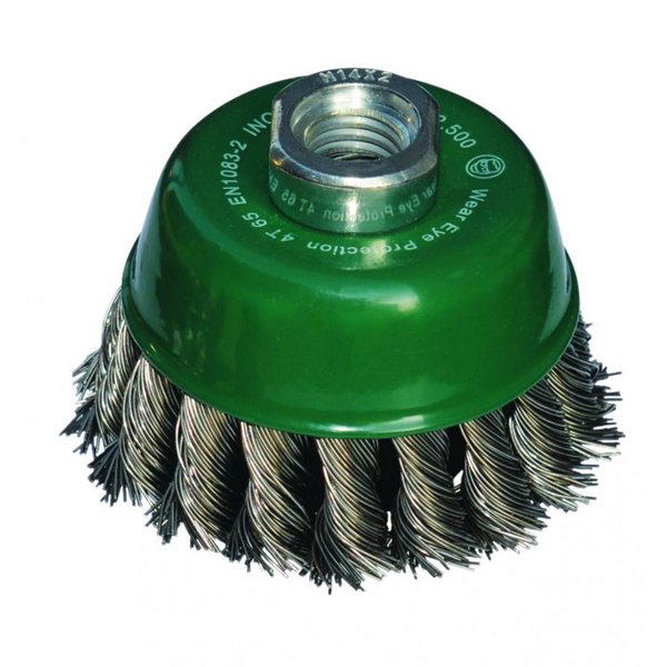 Abraboro Szczotka doczołowa drut splatany ze stali nierdzewnej 65mm - AB99040012
