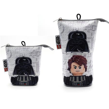 Lego Tolltartó, cipzáras, pop-up,  "Star Wars Darth Vader/Anakin", szürke-fekete-mintás (L53458)