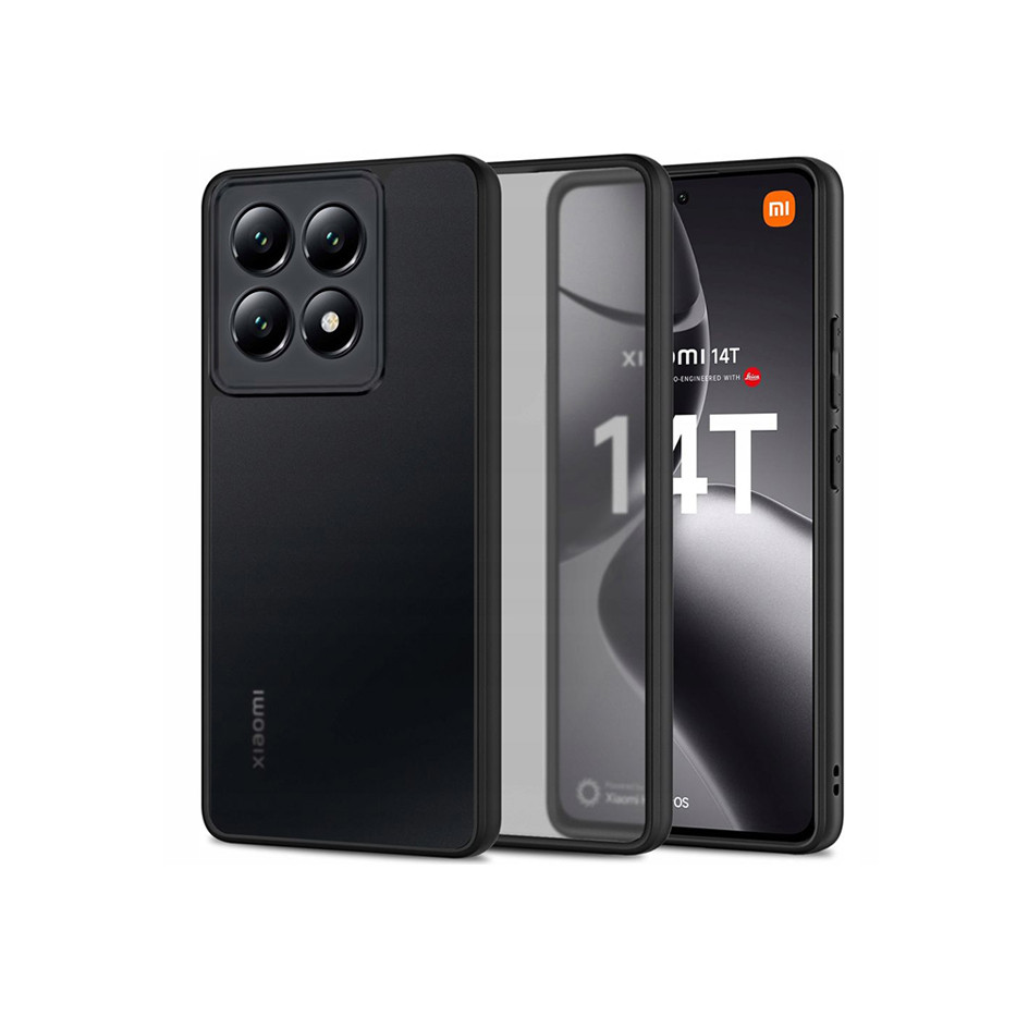 Tech-Protect Magmat szilikon tok - Xiaomi 14T Pro - fekete/ átlátszó (TP371266)
