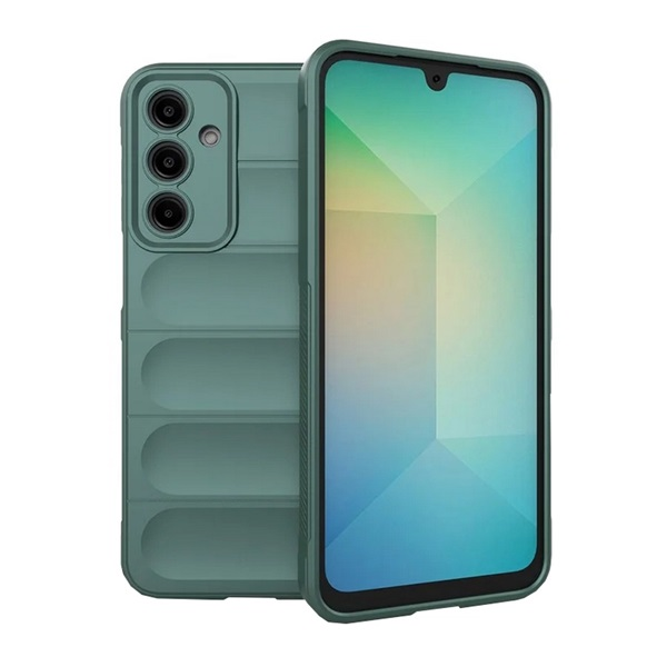 Szilikon telefonvédő (ütésállóság, kameravédő, 3D) SÖTÉTZÖLD Samsung Galaxy A26 5G (SM-A266) "Gigapack csomagolás" (GP-165167)