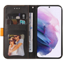 Samsung Galaxy A32 5G SM-A326B, Oldalra nyíló tok, stand, kártyatartóval, kézpánttal, Wooze Colour Wallet, narancssárga