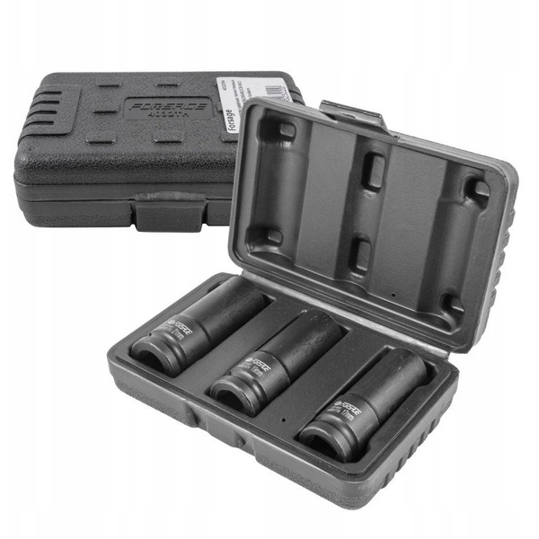 Zestaw nasadek udarowych cienkościennych 1/2" (6-kątnych) 3el. (17,19,21mm)