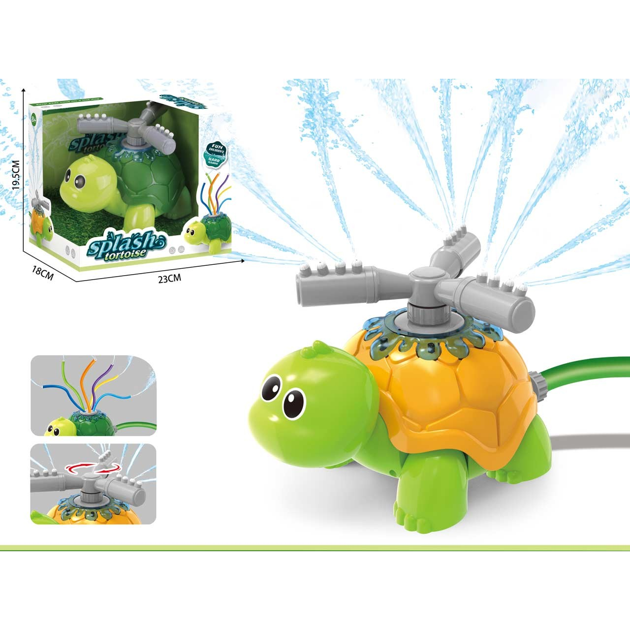 Madej Teknős alakú forgó öntöző kérti játék 12 fúvókűval - Többféle (011725)