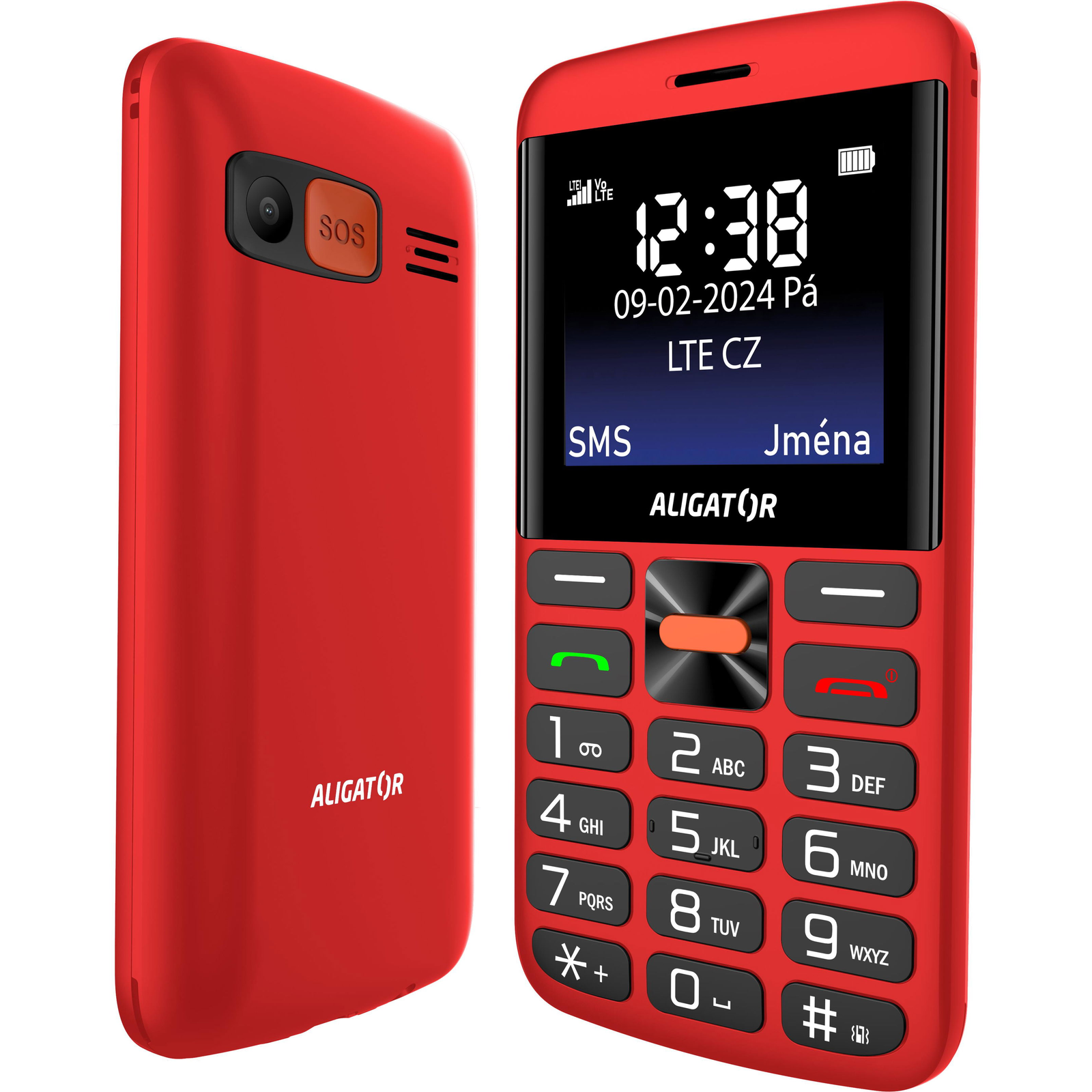 Aligator A910 Senior piros + töltőállvány (A910R)