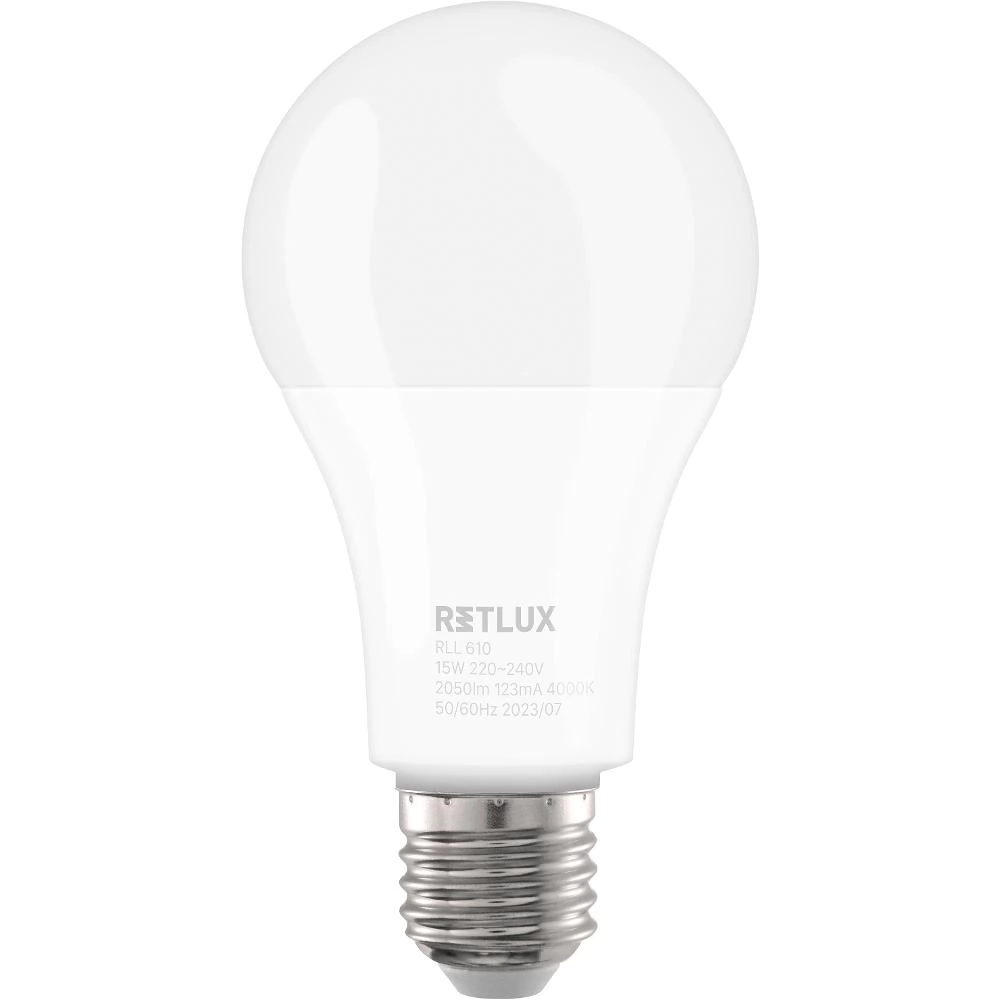 Retlux LED izzó 15W 2050lm 3000K E27 - Meleg fehér (RLL 610 A70 E27 BULB 15W WW D)