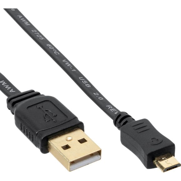 InLine 31703F cavo USB USB 2.0 USB A Micro-USB B Nero