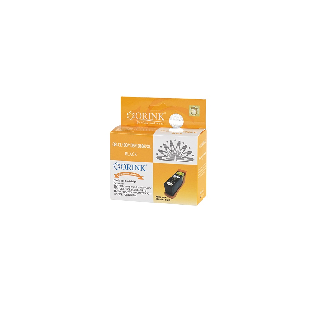 Съвместима мастилена касета Orink 14N1068E/14N1092E за Lexmark 100XL, черна