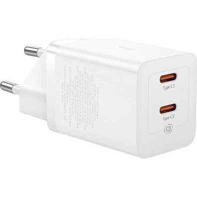 Baseus CCGP180102 GaN5 40W fehér hálózati töltő adapter