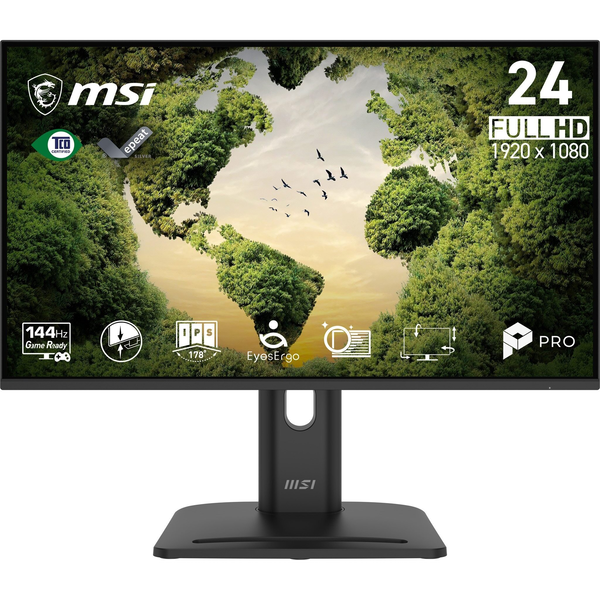 MSI Pro MP245PGN E14 computerskærm 60,5 cm (23.8") 1920 x 1080 pixel Fuld HD LCD Sort