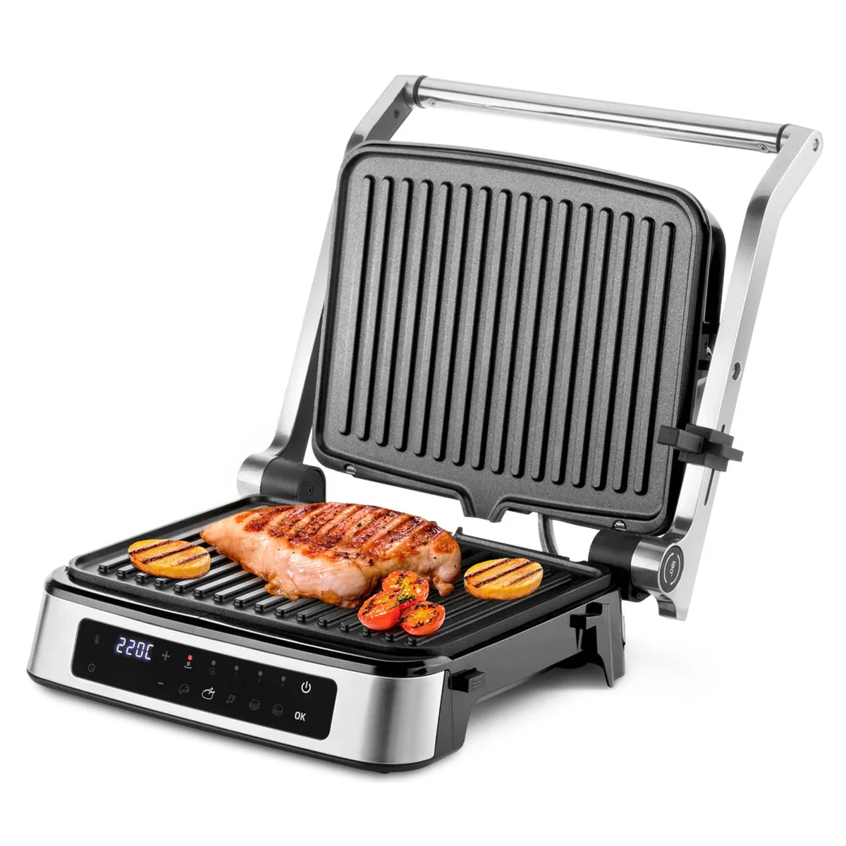 Ufesa Everest Digitális Asztali kontakt grill 2000 Watt - Inox (EVEREST)