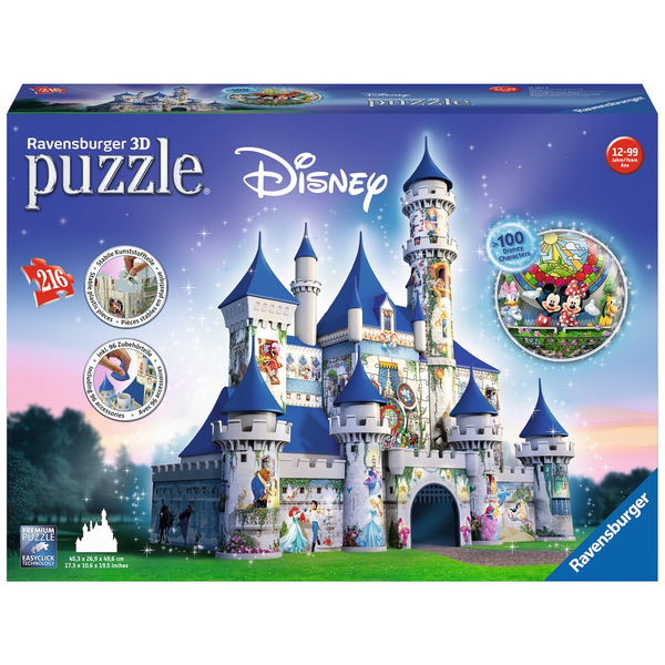 Пъзел 3D Ravensburger - Замък Disney, 216 части