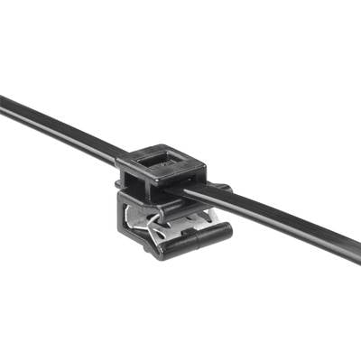Kábelkötegelő kábeltartóval 200 x 4,6 mm, fekete, 1 db, HellermannTyton 150-40591 T50ROSEC5A-MC5-BK-D1 (150-40591)