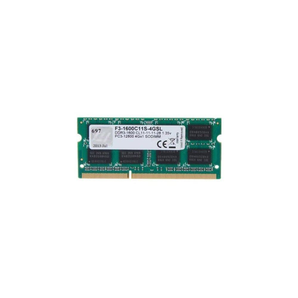 G.Skill 4GB 1600MHz DDR3 SO-DIMM Notebook Memória (F3-1600C11S-4GSL)