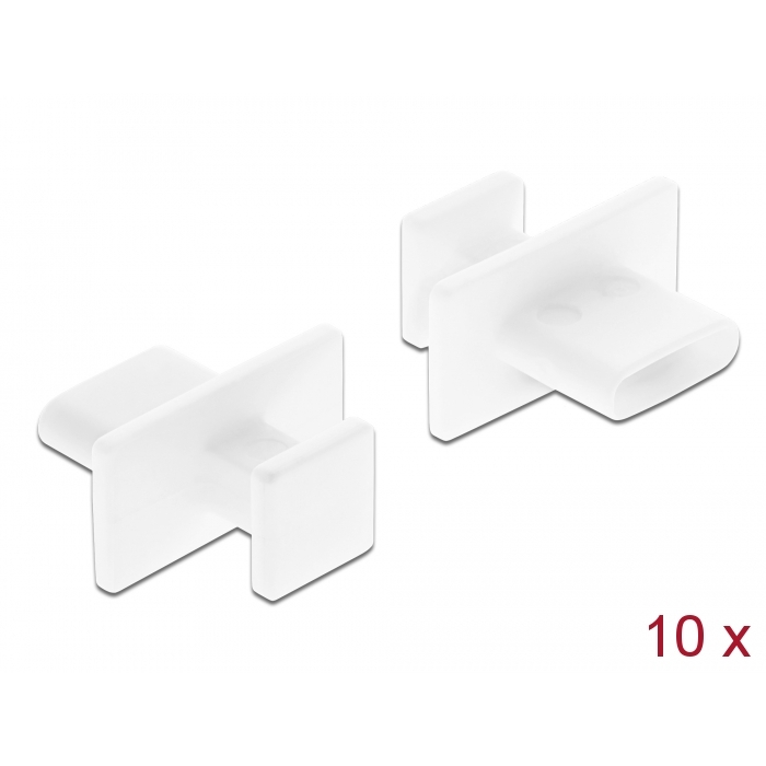 Delock Porvédő USB Type-C kimenethez nagy fogantyúval 10 darab fehér (64097) (64097)