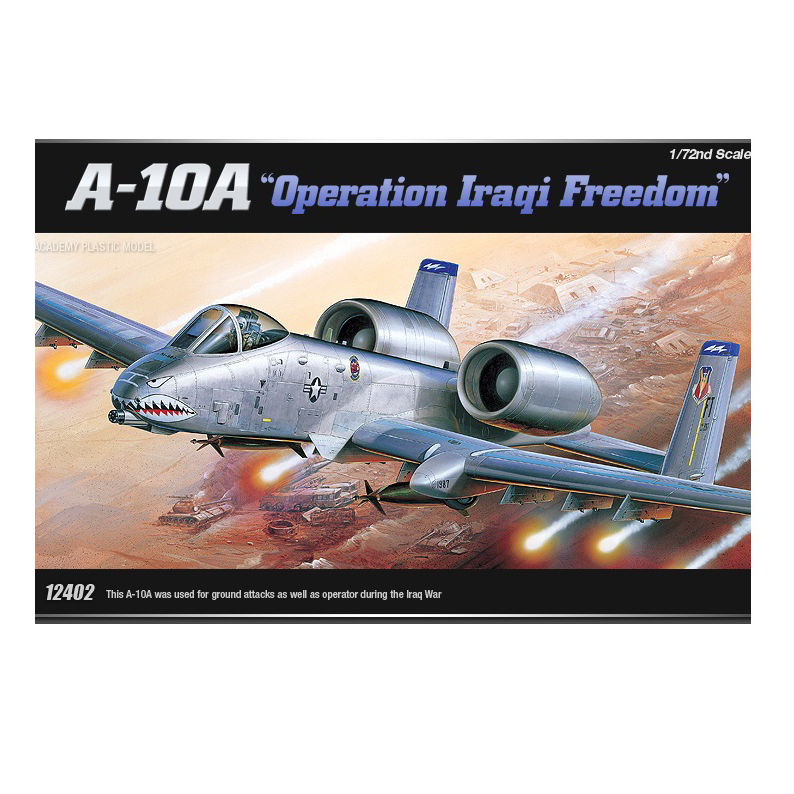 Academy A-10A aircraft Operation Iraqi Freedom támadó repülőgép műanyag modell (1:72) (MA-12402)
