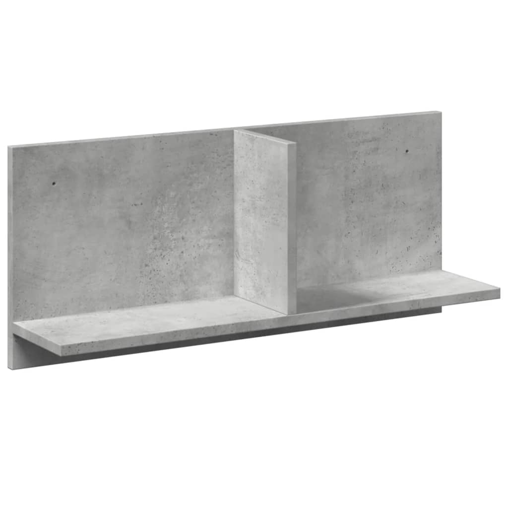 betonszürke szerelt fa faliszekrény 70 x 16,5 x 30 cm (854853)