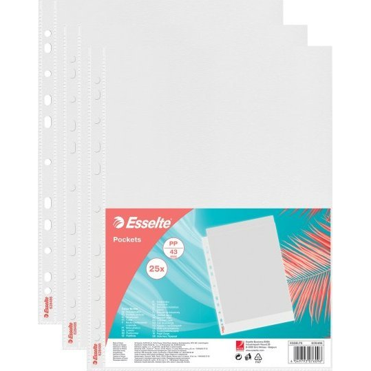 Esselte 628486 sheet protector 210 x 297 mm (A4) Polypropyleen (PP) 25 stuk(s)