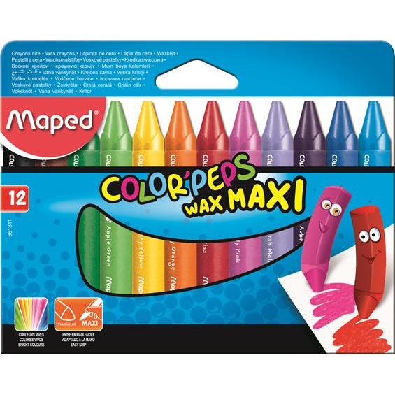 Maped Color'Peps MAXI Wax Zsírkréta 12 szín (861311)