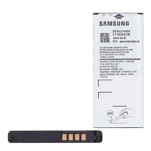 Samsung akku 2300mAh LI-ION  Galaxy A3 (2016) SM-A310F "Gigapack csomagolás" (EB-BA310ABE / GH43-04562A)