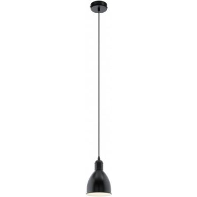 LED lámpa függeszték , mennyezeti , E27 , acél , fekete , fehér , EGLO , PRIDDY , 49464 (49464)
