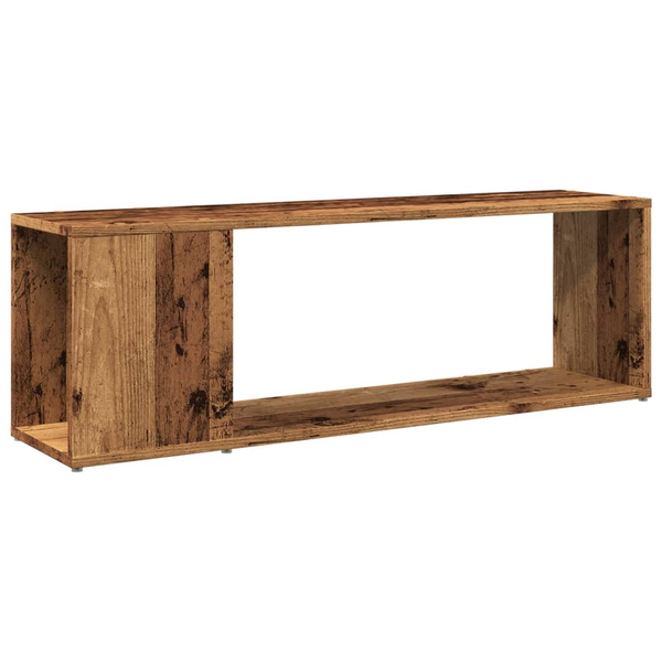 antik fa színű szerelt fa TV-szekrény 100 x 24 x 32 cm