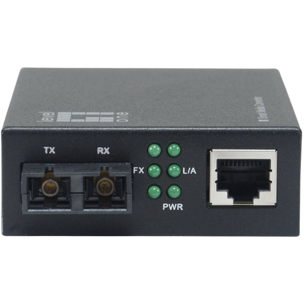 LevelOne GVM-2001 netværksomformer til medie 1000 Mbit/s 850 nm Multitilstand Sort