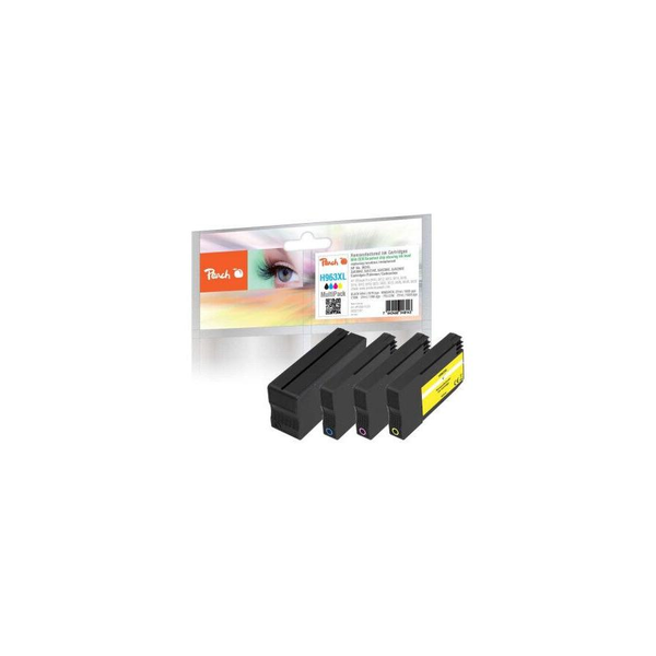 Peach PI300-1031 inktcartridge 4 stuk(s) Compatibel Hoog (XL) rendement Zwart, Cyaan, Roze, Geel