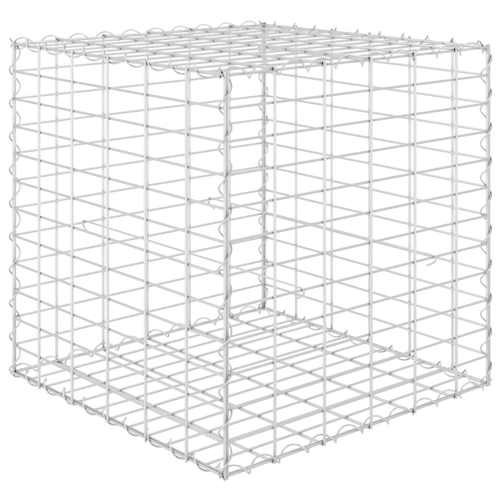 kocka alakú acélhuzal gabion magaságyás 60 x 60 x 60 cm (145651)